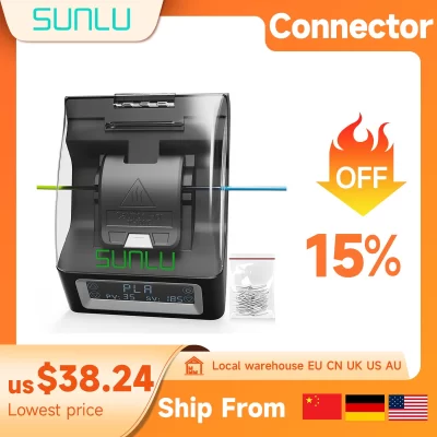Sunlu conector de filamento para filamento fc01 1.75mm, fácil conexão para pla petg abs tpu todos os filamentos de impressora 3d 200 peças manga ptfe