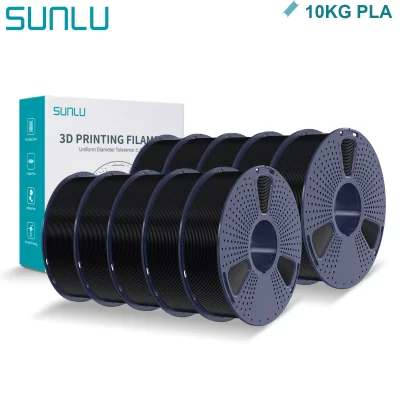 SUNLU Filamento 3D PLA 1,75 mm 10 rolos 1KG Bem ferida com carretel reutilizável Filamentos PLA para impressora 3D para a maioria das impressoras 3D FDM