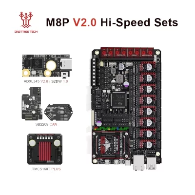 Placa de controle btt sb2209 manta m8p v2.0 tmc5160t plus driver cb1 hdmi5 impressora 3d klipper voron stealthy impressão de alta velocidade