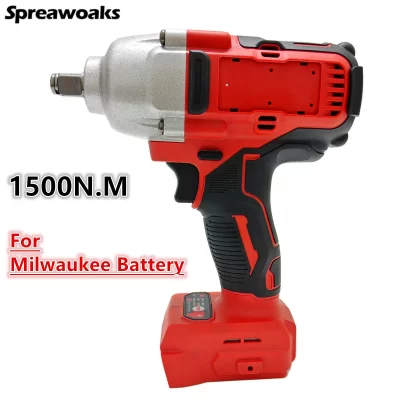 Apto para milwaukee 18v bateria 1500n.m chave de impacto sem escova remoção motorista elétrico 1/2 "reparação roda carro ferramentas elétricas sem fio