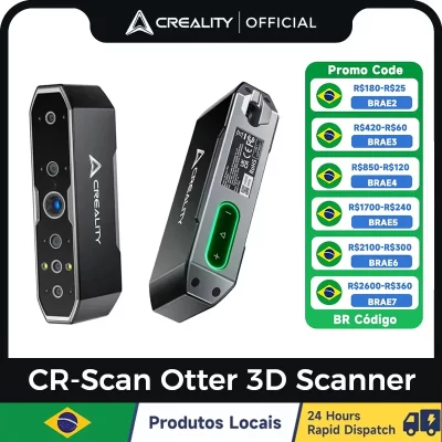 Creality CR-Scan Otter Portátil Atualizado Scanner 3D Portátil Precisão de 0,02 mm Alta Eficiência 20fps Varredura de Velocidade Anti-vibração