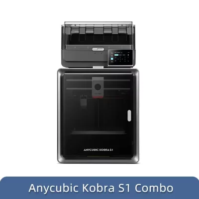 Anycubic Kobra S1 Combo Impressora 3D multicolorida Núcleo de alta precisão XY Estrutura estável Velocidade máxima 600 mm/s Impressão 3D 250 * 250 * 250m