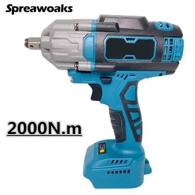 Chave de impacto elétrica sem escova de torque 2000N.M 1/2 "ferramentas elétricas de reparo de roda de driver sem fio para bateria Makita 18V-21V