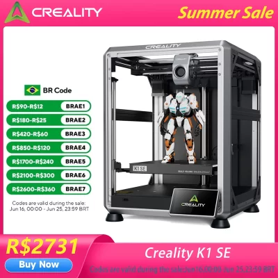 Creality k1 se impressora 3d 600 mm/s extrusora direta de nivelamento automático de alta velocidade bocal tri-metal de troca rápida k1 atualização impressora 3d
