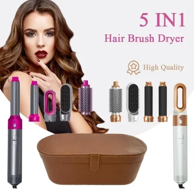 5 em 1 secador de cabelo conjunto pente quente profissional curling ferro alisador cabelo ferramenta estilo para profissional secador cabelo doméstico
