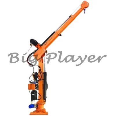 Guindaste montado em veículo hidráulico totalmente elétrico 12V 220 móvel pequeno veículo montado guindaste de lança guincho elevador de controle remoto