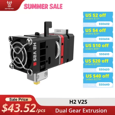 BIQU H2 V2S 24V Extrusora Direto Dual Drive Gear Hotend 24V TPU Peças de Impressora 3D Para BX Ender 3 V2 PRO CR10 DIY TITAN Extrusora