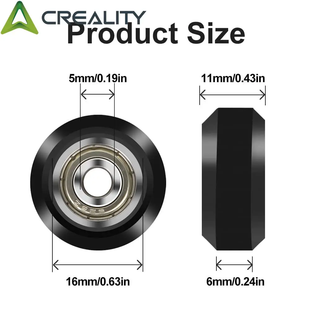 Creality Ender 3 Wheel Impressora 3D POM Wheel Polia de plástico 625zz Rolamento linear para Ender série 3/Ender 5 Series/CR 10 Series - Image 2