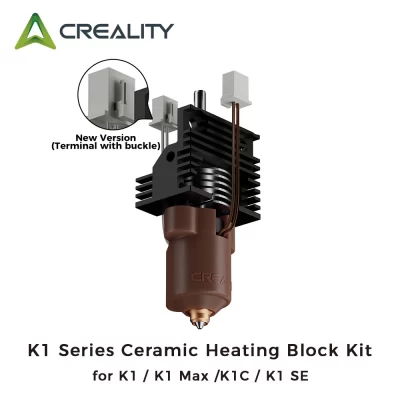 Creality 2025 Nova Versão Série K1 Kit de Bloco de Aquecimento Cerâmico Terminal com Fivela Compatível com K1/K1 Max/K1C/K1 SE