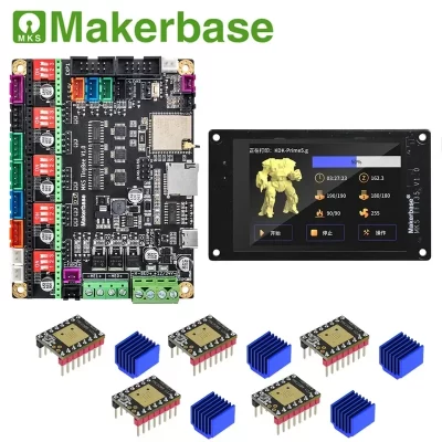 Makerbase mks tinybee placa de controle impressora 3d esp32 mcu mini 12864 tft35 tela função wi-fi controle web a4988 tmc2209 driver