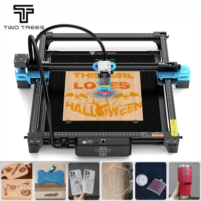 Twotrees 40w/80w carpintaria cnc gravador a laser tts pro wifi app controle metal vidro cerâmica gravura madeira mdf corte acrílico