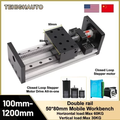 Mesa deslizante com parafuso esférico cnc, kit de motor de trilho linear sfu1605/1610 60kg, mesa deslizante de carga, guia linear, módulo de movimento do eixo xyz