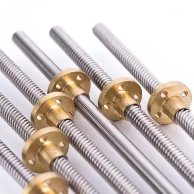 3 pces t8 parafuso de chumbo THSL-300-8D haste trapezoidal t8 cnc impressora 3d rosca de parafuso de chumbo 8mm lead2 8mm length100-1000mm com porca de bronze
