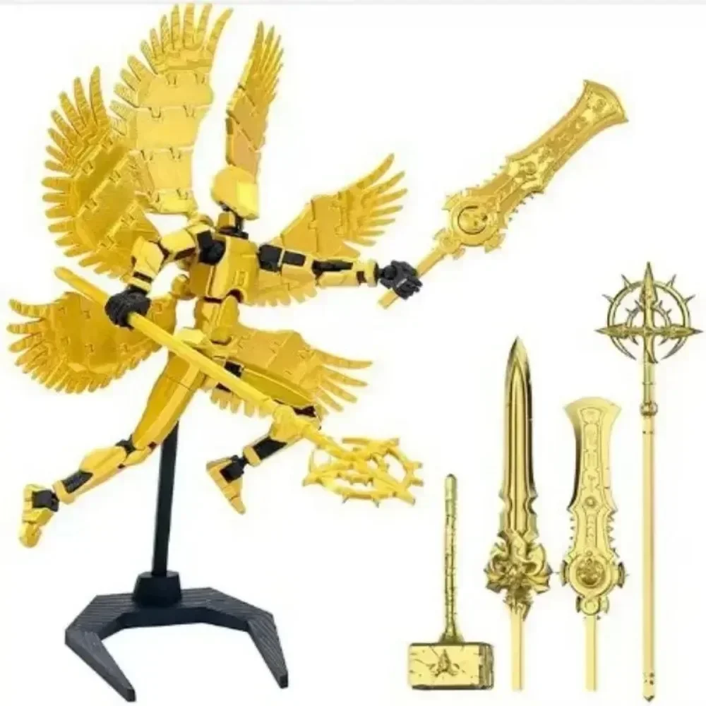 Conjunto de bonecos de ação não montados, espada gigante, robô titan, figura de ação, boneca falsa diy, ornamento, figuras articuladas 3d, meninos como - Image 2