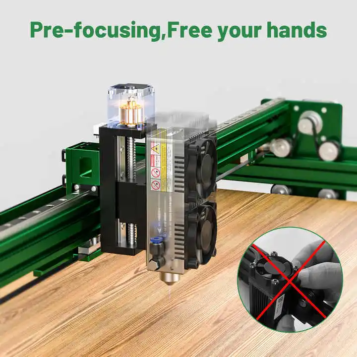 Neje max 4 e80 24w gravador a laser 4 eixos máquina de corte a laser cnc kit básico + pente de mel + bomba de ar + extensão + rotativo - Image 5