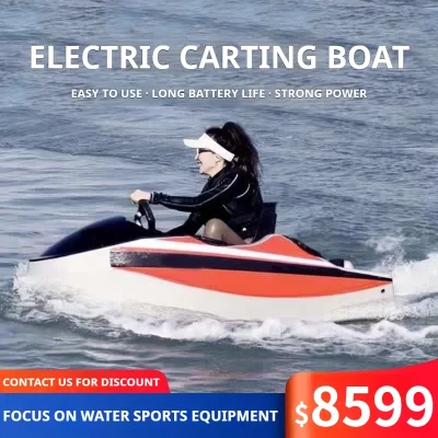 Mestre elétrica EPP 52 km/h, jato de esqui motorizado de 6-18 kW/placa de surf para 2 adultos, carga de 90 min, 150 kg, esportes aquáticos e esqui alimentados