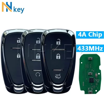 Chave remota de carro de proximidade com chip NH 4A bloqueado 433MHz 2/3 botões com rastreador Chevrolet Orlando JM Trax