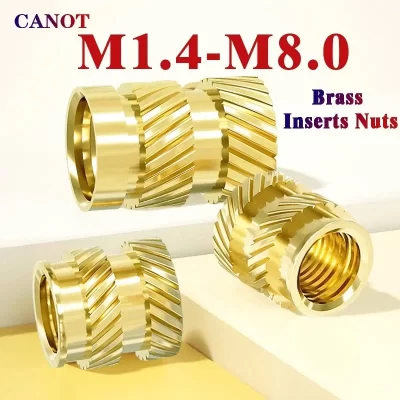 M3-M6 m8 moldagem por injeção de calor de derretimento quente impressão 3d latão cobre incorporado porcas de inserção rosca serrilhada para peças de automóvel comprimento: 1.5mm-15mm