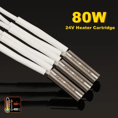 Torlipy novo cartucho aquecedor 24v 80w tubo de aquecimento rápido de alta temperatura 6*20mm peças de impressora 3d tubo aquecido para e3d v6 vulcão