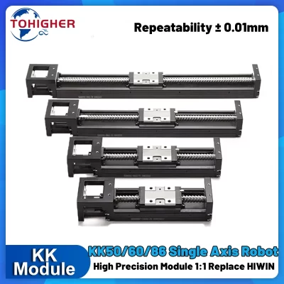 Kk50/kk60/kk86 robô de eixo único trilho linear mesa deslizante de aço eixo xyz substituir hiwin para semicondutor médico automóvel