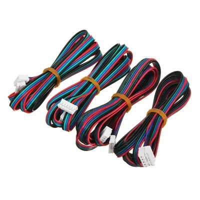 4 peças 100cm/200/300cm 4 pinos a 6 pinos xh2.54 impressora 3d nema 17 cabo de motor de passo linha dupont para motor de passo 42