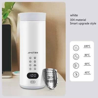 Pequeno portátil elétrico copo de água quente, chaleira portátil, viagem aquecimento, isolamento inteligente, mini copo de saúde, artefato, 220V