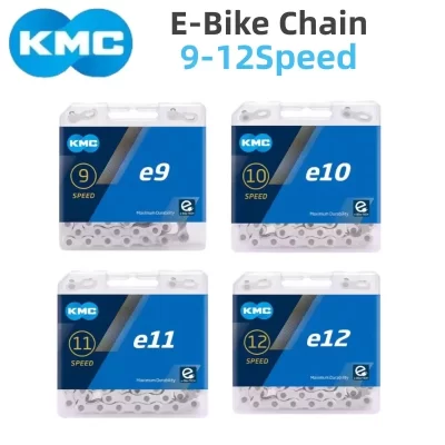 Kmc e-bike e8 e9 e10 e11 e12 corrente 8v 9v 10v 11v 12v velocidade 136 links anti-ferrugem bicicleta esportiva elétrica ebike correntes caixa original