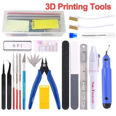Vários modelos kit de ferramentas impressora 3d corte faca raspador limpeza agulha pinças alicate rebarbação kit diy ferramentas impressão 3d