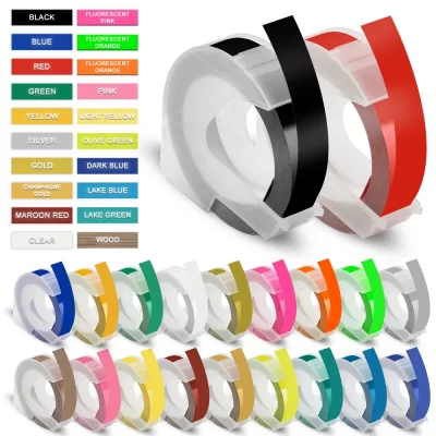 1 pçs compatível 9mm dymo 3d fita de etiqueta manual dymo 3d fita de gravação para dymo motex e101 e202 impressora de etiquetas 12965 1540 etiquetador