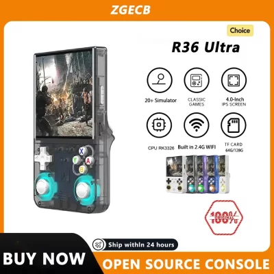 FLLAPT R36Ultra Retro Handheld Console de videogame Sistema Linux 4.0 polegadas R36S IPS Tela Portátil Pocket Video Player Game
