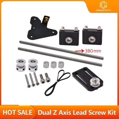 Kit de atualização de eixo Z duplo com parafuso de chumbo de 380 mm para Ender 3 V2/Pro/Ender 3, 530 mm para peças de impressora 3D CR10