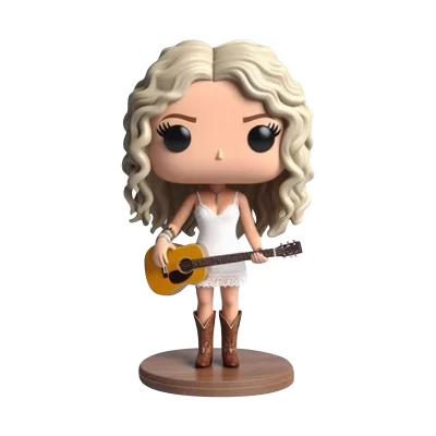 Uma menina cantando desktop decoração, estilos diferentes escultura, criativo e interessante arte artesanato, casa ou escritório