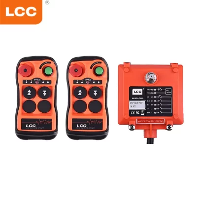 Lcc q200 guindaste controle remoto industrial 2 botões talha elétrica sem fio controlador de máquinas de construção de caminhão de concreto