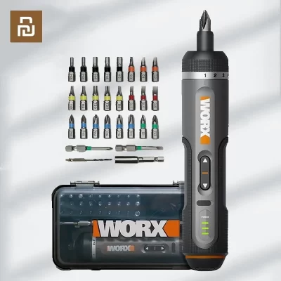 Worx wx242 mini conjunto de chave de fenda elétrica inteligente sem fio chave de fenda elétrica recarregável com 30 bits conjunto ferramentas broca elétrica