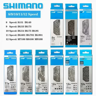Shimano 8/9/10/11/12 velocidade corrente de bicicleta hg40 hg53 hg54 hg95 hg601 hg701 hg901 m7100 m8100 m9100 116 links mtb corrente de bicicleta de estrada