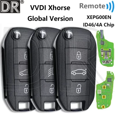 Grande chip id46/4a 315/433mhz vvdi versão global chave remota do carro para peugeot 208 2008 301 308 508 5008 citroen c2 c3 c4 c5 c6