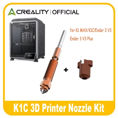 Creality K1C Bico Unicorn Kit de bico de troca rápida de liga de cobre e bico de aço endurecido para impressora 3D K1C/K1 MAX/Ender 3 V3