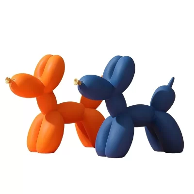 Balão 3d para decoração de casa de cachorro, artes e ofícios de resina, armário de tv, decoração de sala de trabalho, escritório, ornamento de mesa, filhote de cachorro, jardim de fadas