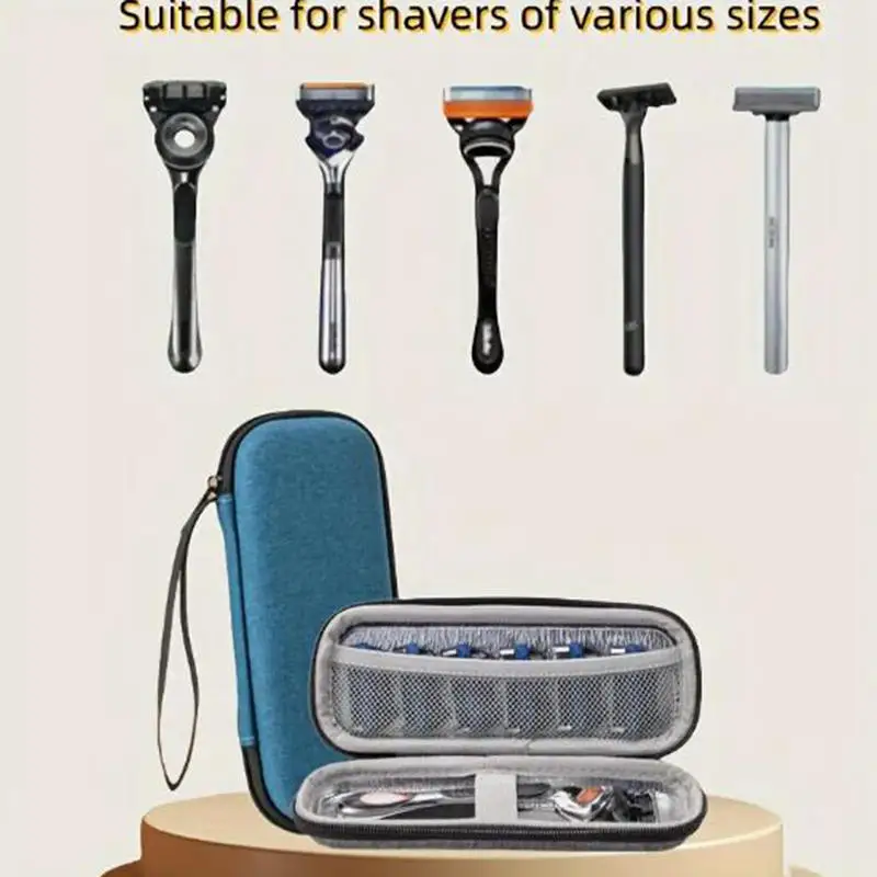 Masculino barbeador caixa de armazenamento portátil navalha viagem saco transporte à prova dwaterproof água caso shakeproof para gillette masculino navalha