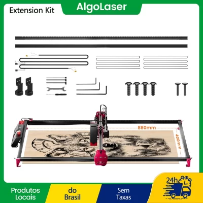 AlgoLaser Kit de extensão do eixo Y, estrutura de alumínio para kit DIY MK2 Alpha MK2 DIY Gravador a laser expandir área de trabalho até 850*400mm