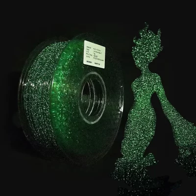 Filamento luminoso pla 1kg impressora 3d filamento pla 1.75mm brilhando no escuro filamentos de impressão 3d noctilucentes arco-íris firefly
