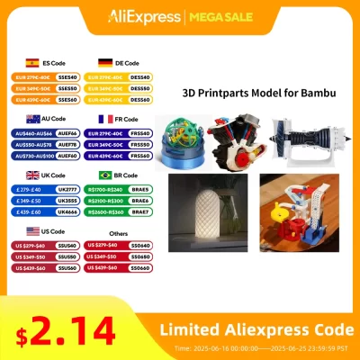 Kit de componentes para modelo de motor jato de laboratório Bambu/luz LED/pista de mármore Kit de modelo de turbilhão de eixo triplo Acessórios para impressora 3D