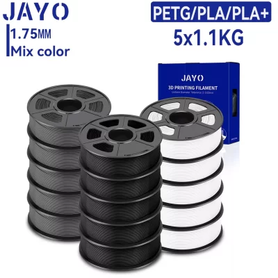 Jayo 3d petg/pla/pla plus filamento de impressora 1.75mm 5.5kg 100% sem bolha materiais de impressão 3d não tóxicos para impressora 3d e caneta 3d