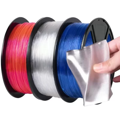 Filamento flexível tpu 1.75mm 1kg 250g filamento 3d tpu material de impressão filamento transparente brilhante para impressora 3d filamento