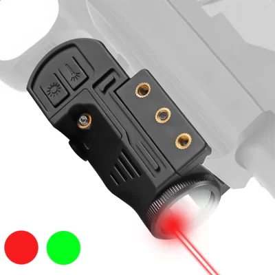 Lanterna tática com mira laser interna para, lanterna de carregamento magnético, mira laser para pistola, glock, rifles, espingardas