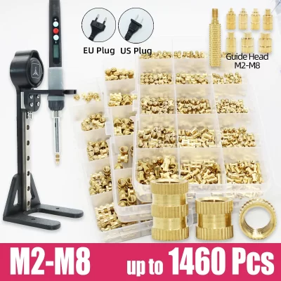 1460x inserção porca de bronze conjunto calor ferramenta inserção ponta ferro solda rosca calor incorporamento porcas cobre incorporado da impressora 3d plástico cas
