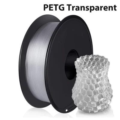 Filamento transparente para impressora 3d petg, materiais consumíveis 1.75mm para impressora 3d de material transparente petg 250g/500g/1kg
