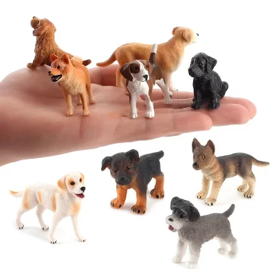 Simulação de cachorro de estimação modelo animal decoração de mesa bonito sólido filhote de cachorro labrador doy estátua estatueta ornamento para casa