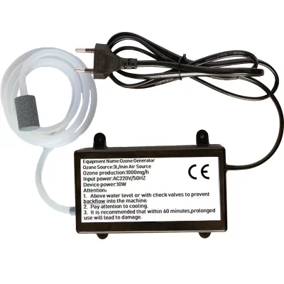 Gerador de ozônio 1000mg ozonizador purificador de ar de água limpador tratamento frutas vegetais óleo do tanque de peixes para 220v plugue da ue 110v eua plug