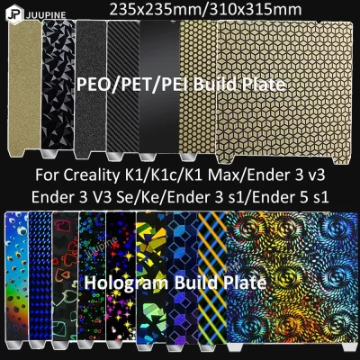 Para creality k1 max placa de construção k1c cama creality k1 placa de construção h1h peo pey pei folha 235x235 310x315 ender 3 s1 ender 3 v3 se